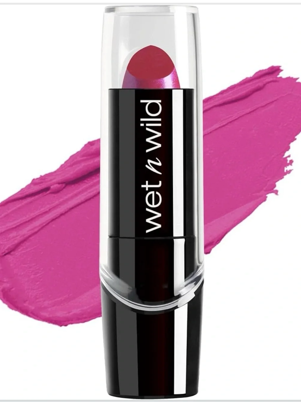 *BRAND NEW* (2)Wet N Wild 527B Fuchsia With Blue Pearl Silk Finish Lipstick